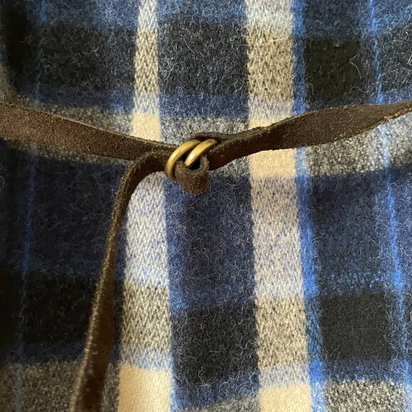 Plaid Wool Long Duster Vest - Picture 9 of 11
